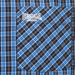 LONSDALE BRIXWORTH modro-čierna košeľa s krátkym rukávom