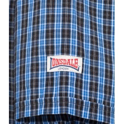 LONSDALE BRIXWORTH modro-čierna košeľa s krátkym rukávom