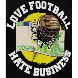 USWEAR LOVE FOOTBALL HATE BUSINESS tričko čierne
