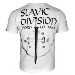 SLAVIC DIVISION BORN TO FIGHT tričko biele