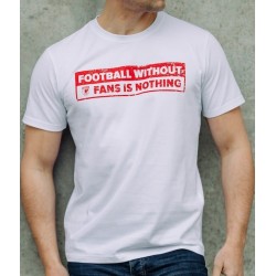 PGWEAR NO FANS - NO FOOTBALL tričko bielo-červené