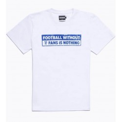 PGWEAR NO FANS - NO FOOTBALL tričko bielo-modré