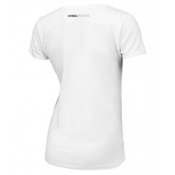 PIT BULL SMALL LOGO Slim Fit LYCRA WMN tričko dámske biele