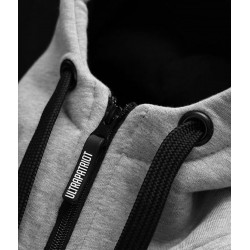 ULTRAPATRIOT MODEL BLSK18 mikina s kapucňou šedá zips