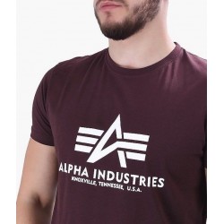 ALPHA INDUSTRIES BASIC (deep maroon) 100501 21 tričko bordové