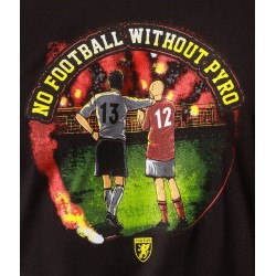PGWEAR NO PYRO - NO FOOTBALL tričko čierne