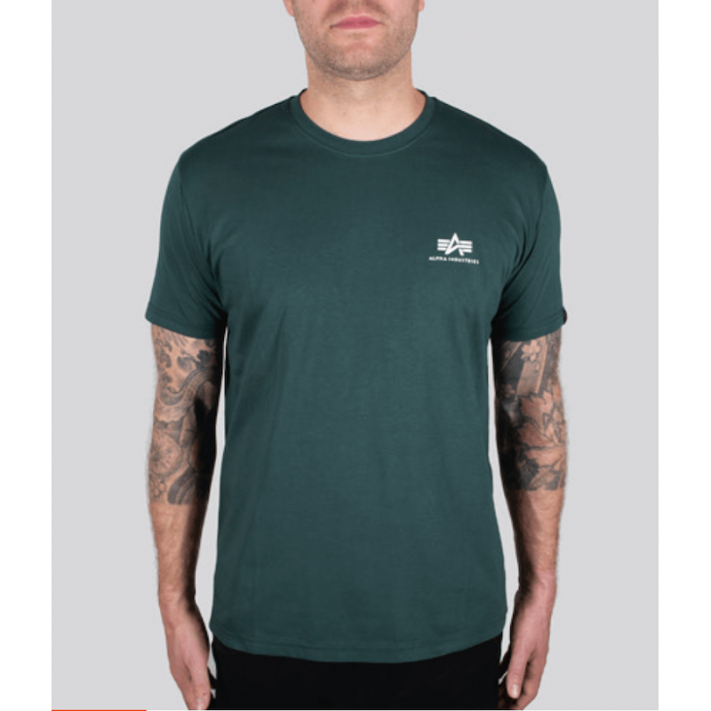 ALPHA INDUSTRIES SMALL LOGO (NAVY GREEN) 188505 610 tričko zelené