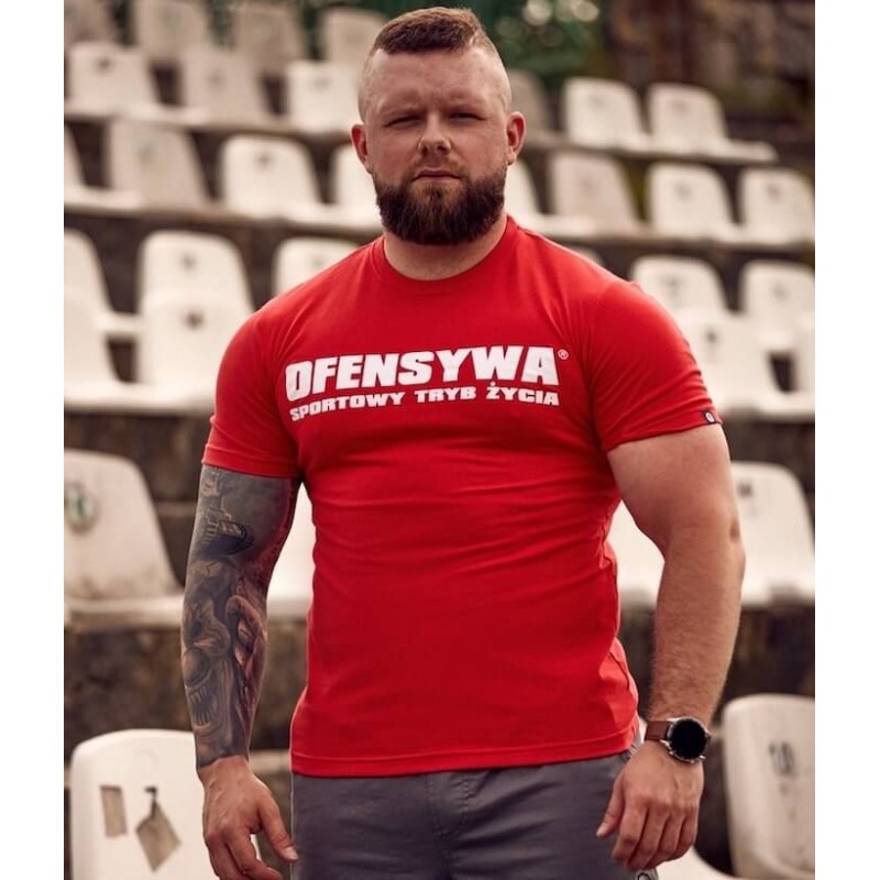 OFENSYWA SPORTOWY TRYB ŻYCIA tričko červené