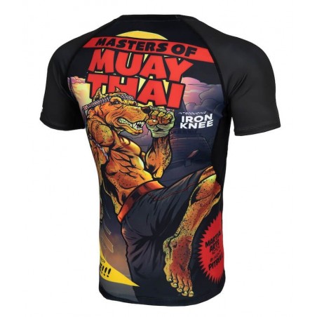 Rashguard PIT BULL MASTER OF MUAY THAI čierny