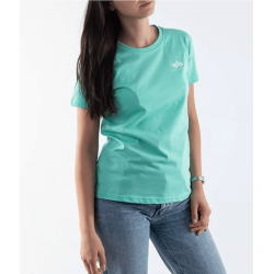 ALPHA INDUSTRIES SMALL LOGO WMN  (pastel mint) 196054 490 dámske tričko zelené