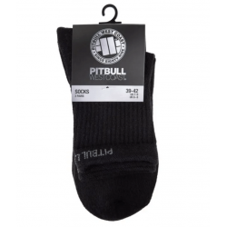 PIT BULL HIGH ANKLE THIN ponožky čierne - 3 páry