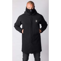 PGWEAR Harbour kabát softšelový čierny