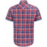 LONSDALE BOXGROVE modro-červená košeľa s krátkym rukávom