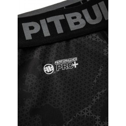 PIT BULL COMPRESSION NET CAMO 2 all black šortky kompresné čierne