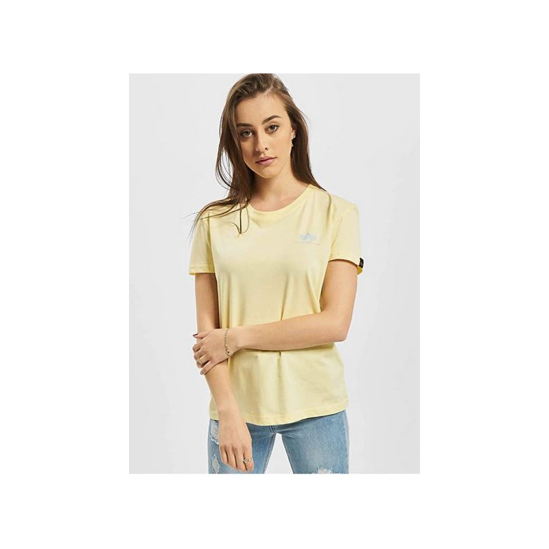 ALPHA INDUSTRIES SMALL LOGO WMN (pastel yellow) 196054 495 dámske tričko žlté