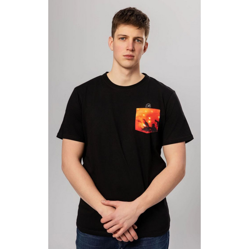 PGWEAR Good Mate Flames tričko čierne